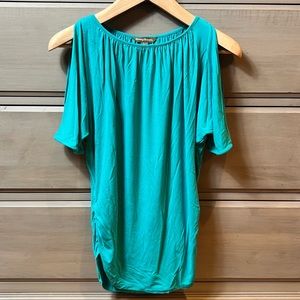 Tommy Bahama rouched, cold shoulder viscose/spandex top size X-small